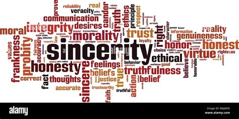 Sincerity word cloud concept. Collage made of words about sincerity ...