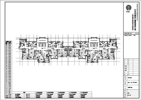 锦州市柏景湾小区高层住宅楼标准层平面设计CAD图纸（1梯6户）_住宅小区_土木在线
