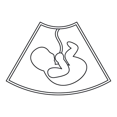 bebé dentro de un ícono del útero materno, estilo de esquema 14693444 ...