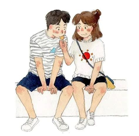 40张情侣间羞羞的甜蜜插画，看完都想谈恋爱了！