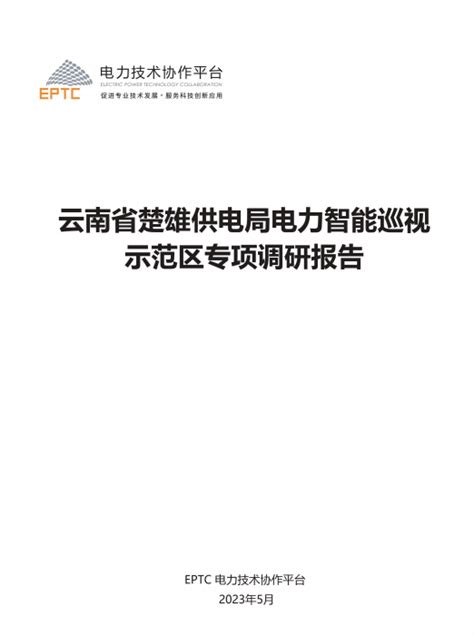 云南省楚雄供电局电力智能巡视示范区专项调研报告