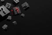 Black cube with sign question mark | Photoshop Graphics ~ Creative Market