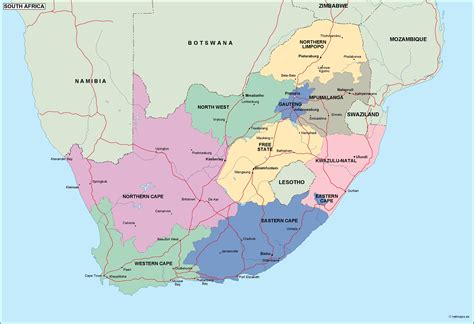South Africa Map / Geography of South Africa / Map of South Africa ...