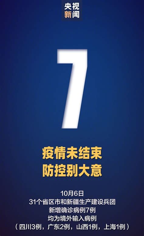 10月6日31省区市新增7例境外输入- 上海本地宝