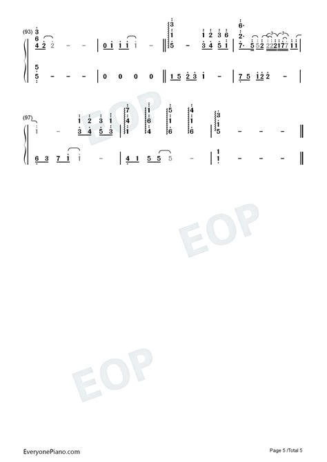 独家记忆-陈小春双手简谱预览5-钢琴谱文件（五线谱、双手简谱、数字谱、Midi、PDF）免费下载