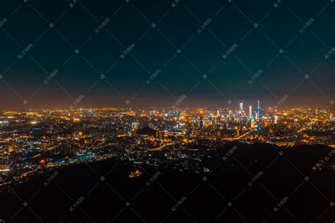 山顶俯瞰城市夜景1高清摄影大图-千库网