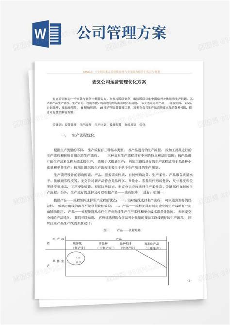 公司运营管理优化方案word模板免费下载_编号1m7a7mnqj_图精灵