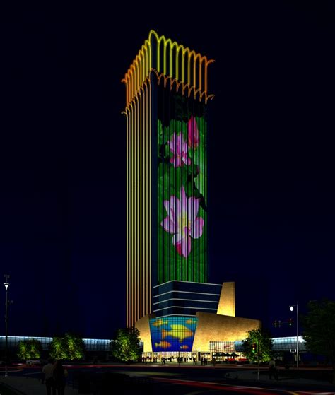 LED楼体亮化设计——珠海横琴国贸大厦亮化设计-深圳新未来照明设计工程有限公司