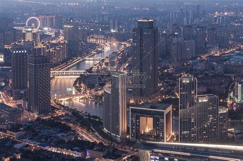 天津市和平区滨江道夜景航拍—高清视频下载、购买_视觉中国视频素材中心