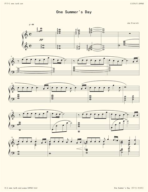 久石让【Summer爵士版钢琴谱】_在线免费打印下载-爱弹琴乐谱网