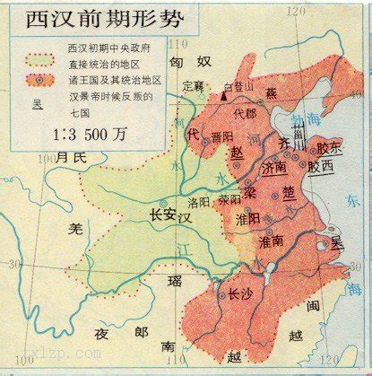 西汉前期形势图 七国之乱分布地图-历史地图网
