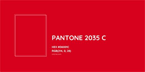 About PANTONE 2035 C Color - Color codes, similar colors and paints ...