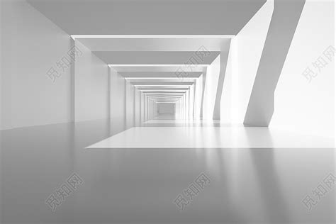 白色c4d立体抽象空间延伸空间通道背景图片素材免费下载 - 觅知网