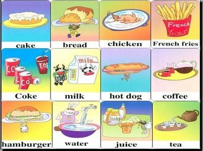 四年级关于食物的英语单词有哪些