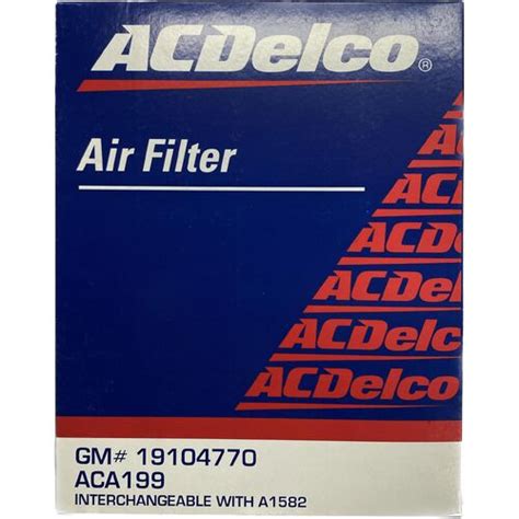 AC Delco Air Filter ACA199 19104770 - Ford Falcon, Territory, FPV - Holden
