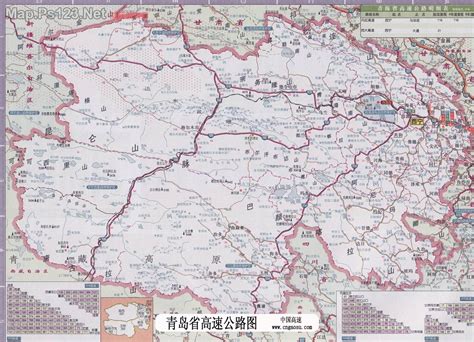 青海省地图全图详细,青海省,青海省可放大_大山谷图库
