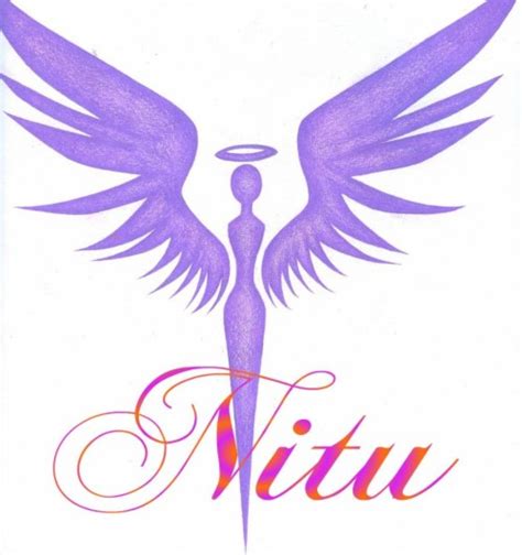 nitu name wallpaper,wing,purple,logo,illustration,fictional character ...