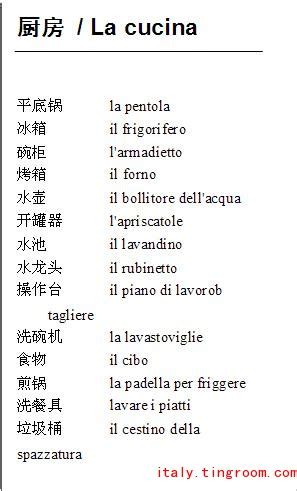 意大利语中的一些常用词汇汇总 - 文档之家