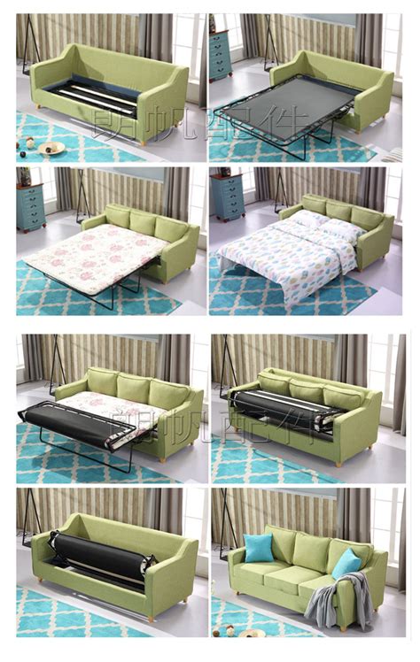实木沙发床可折叠单人客厅坐卧床伸缩多功能推拉沙发床两用小户型-阿里巴巴