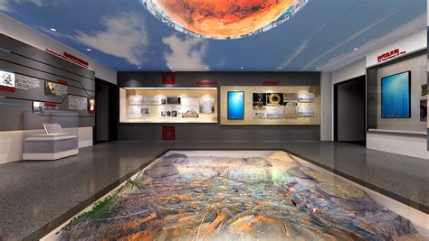 成都展厅设计中的墙面互动投影 - 四川中润展览