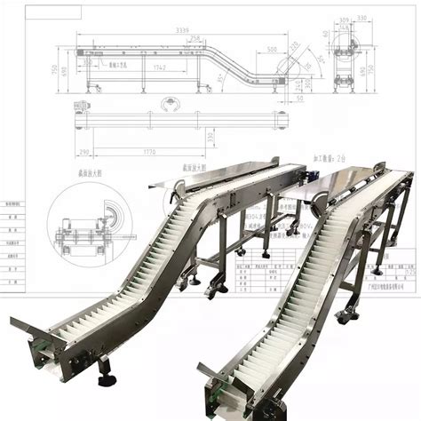 Inclined Modular Belt Conveyor for Bulk Food and Dried Fruit Conveyor ...