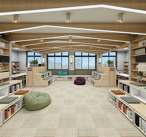 【图书馆，阅览室3D模型】-VR北欧有灯光有贴图MAX2016图书馆，阅览室3d模型下载-ID943986-免费3Dmax模型库 - 青模3d模型网
