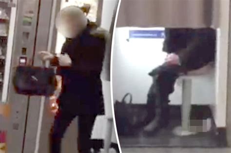 WATCH: Young woman caught taking poo in train station photo booth ...