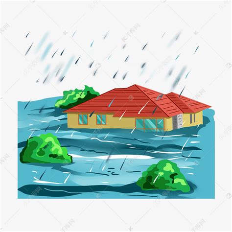 地质灾害洪水素材图片免费下载-千库网
