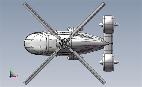 直升机主旋翼,螺旋桨STEP格式图纸模型_机械工具模型下载-摩尔网CGMOL