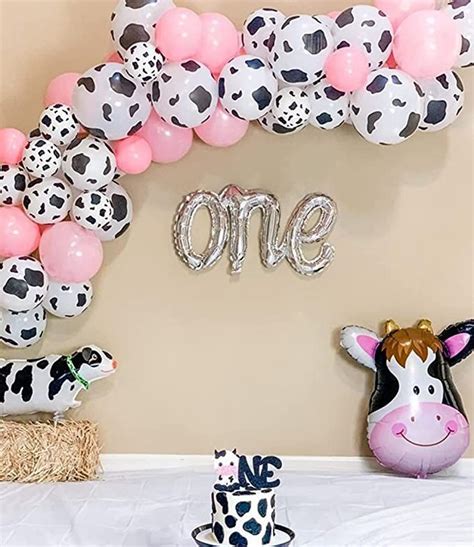 奶牛气球农场动物生日派对装饰用品印花气球女孩生日派对装饰套装-阿里巴巴
