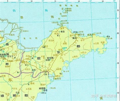 胶东半岛地图图片
