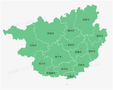 广西行政区域地图