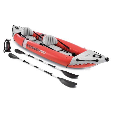 Intex 68309 Excursion Pro Inflatable 2 Person Vinyl Kayak with Oars ...