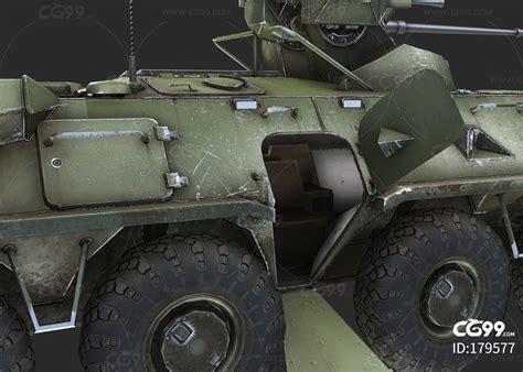 PBR 7涂装 苏联 俄罗斯 BTR82 BTR90 BTR系列步兵战车 轮式装甲车 步战轮 BTR-cg模型免费下载-CG99