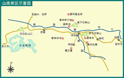 山南自驾游最佳路线图,山南环线旅游线路图(第2页)_大山谷图库