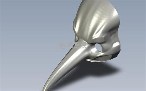 长鼻子骨骼面具STL文件下载 - 机械设备3d打印模型 - 沐风创客云平台