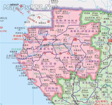 加蓬地图图片