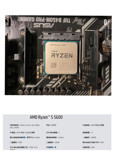 AMD 锐龙5 5600 处理器(r5)7nm 6核12线程 3.5GHz 65W AM4接口 盒装CPU【图片 价格 品牌 评论】-京东