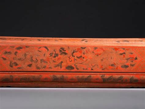 明万历 朱漆彩绘龙纹盒(侧面4) 皇家安大略博物馆藏-古玩图集网