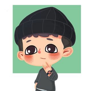 白色背景男生动漫头像图片