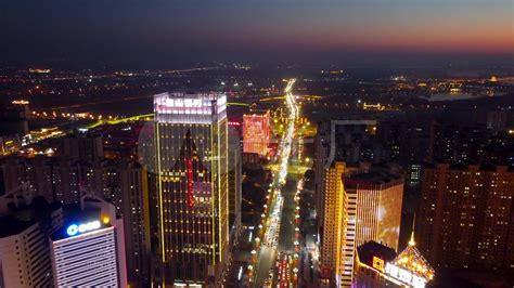 唐山城市夜景航拍38—高清视频下载、购买_视觉中国视频素材中心