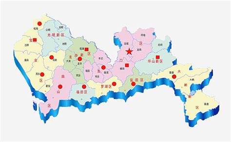 深圳行政区地图图片