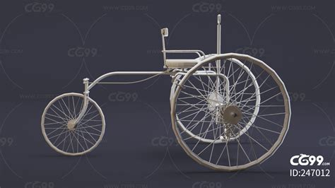 4款 蒸汽朋克 复古 三轮车 自行车 老式 中世纪-cg模型免费下载-CG99
