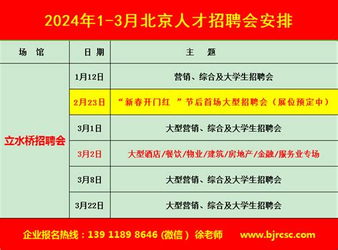 2023年北京立水桥人才招聘会排期-北京金企高智广告传媒有限公司