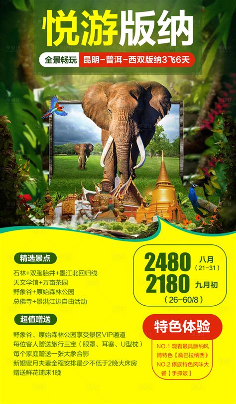 云南西双版纳旅游海报PSD广告设计素材海报模板免费下载-享设计