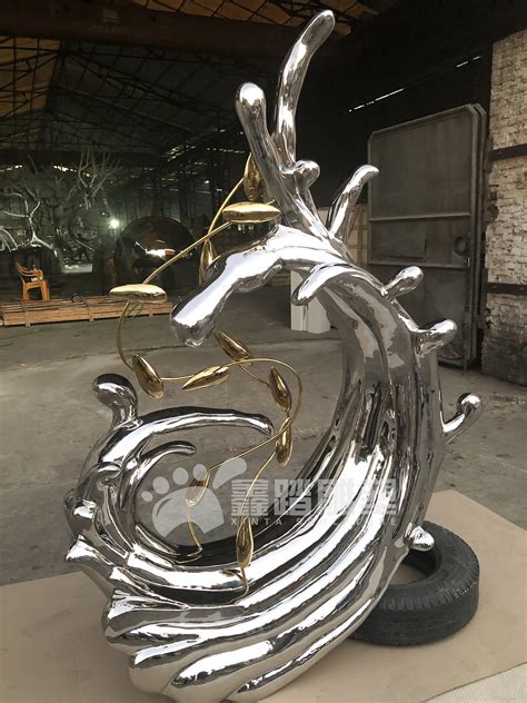 不锈钢亮面海豚镜面不锈钢水池雕塑公园小区广场摆件金属动物雕塑-阿里巴巴