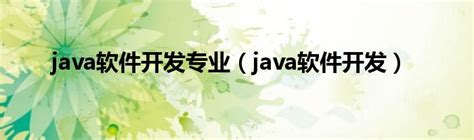 java软件开发公司如何比较选择
