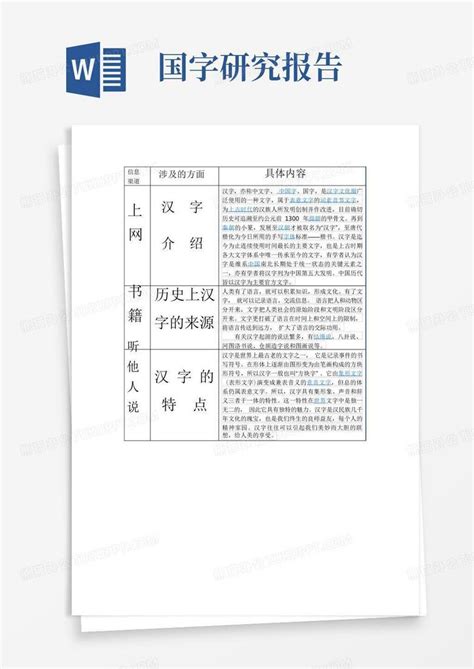 关于汉字的调查研究报告Word模板下载_编号lyxdmrom_熊猫办公