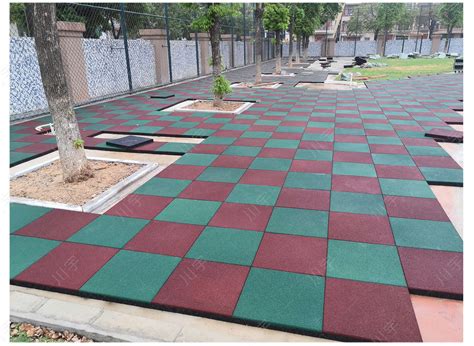 定制室外安全减震橡胶地砖 幼儿园缓冲塑胶地板公园健身橡胶地垫-阿里巴巴