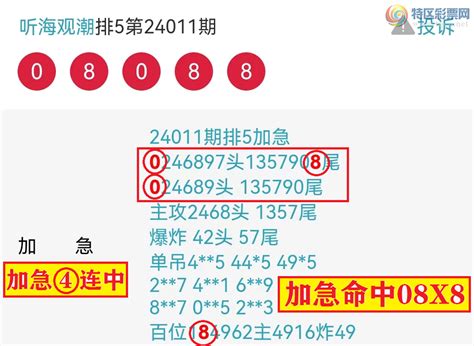 24012期：上期又命中08X8 凡点播加急头尾的连中四期啦！ - 为彩排列三五 - 为彩排列三五论坛，特区排列三论坛，特区七星彩论坛 ...
